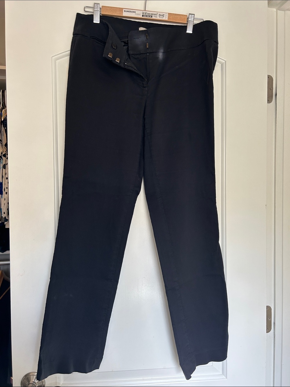 LOFT Black Straight-Leg Marisa Pants — Sleek Everyday Fit